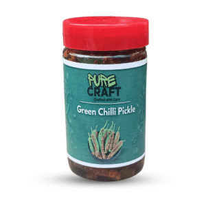 Pure Craft - Green Chili Local Pickle 200g Long Bottle