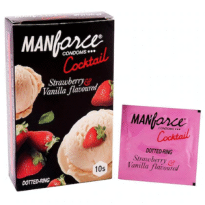 Manforce Condoms Cocktail Strawberry & Vanilla Flavoured 10S