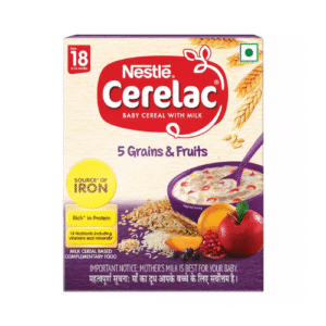 Nestlé Cerelac Baby Cereal with Milk – 5 Grains & Fruits (18–24 Months, 300gm)