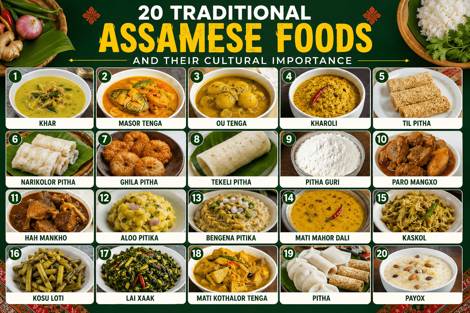 20 Traditional Assamese Foods and Their Cultural Importance