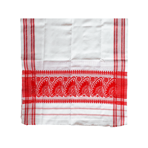 Assamese Gamosa – Single Flower | Traditional Assamese Gamusa