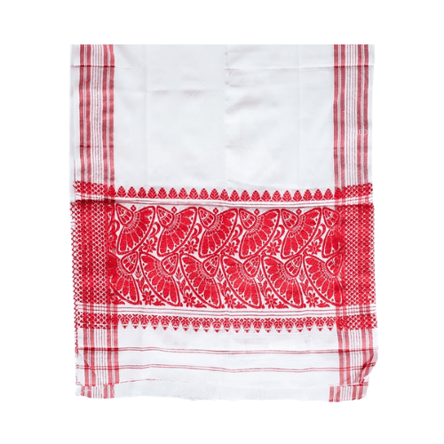 Assamese Gamosa - Double Flower | Traditional Assamese Gamosa