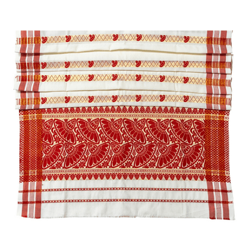 Assamese Gamosa - Jaapi Design | Traditional Assam Gamosa