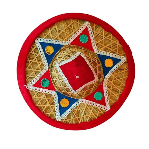 Handmade Assamese Fulam Japi Hat | Bamboo Wall Hanging & Home Decor