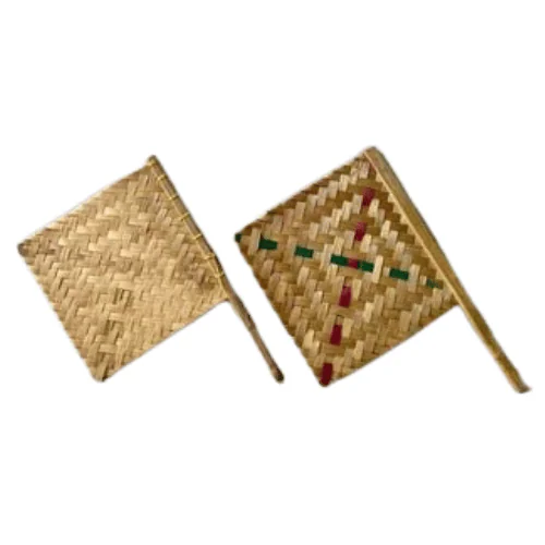 Woven Bamboo Hand Fan – Pack of 2 | Traditional Home & Wall Decor